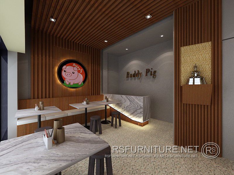 ตกแต่งภายใน บิ้วอิน ร้านอาหาร buddy pig 4