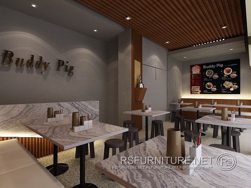 ตกแต่งภายใน บิ้วอิน ร้านอาหาร buddy pig 5