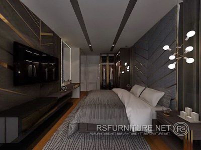 ห้องนอน เตียงนอน ตู้เสื้อผ้า เฟอร์นิเจอร์บิวท์อิน