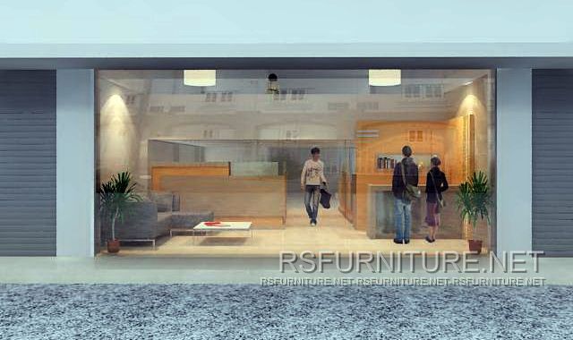 บิ้วอิน ตกแต่งภายใน ห้องทำงาน ตู้โชว์ 4