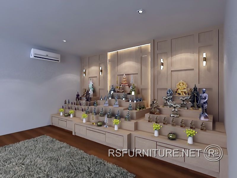บิ้วอิน ตกแต่ง ห้องพระ พฤกษ์ภิรมย์ ราชพฤกษ์ตัดใหม่ 7