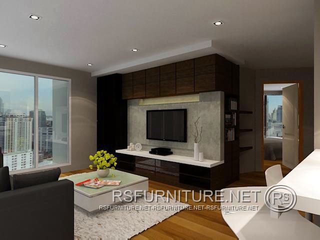 คอนโด Bangkok Horizon ตกแต่งภายใน บิวท์อิน ห้องนอน ห้องนั่งเล่น 3