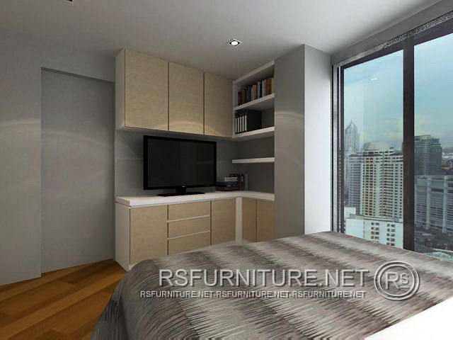 คอนโด Bangkok Horizon ตกแต่งภายใน บิวท์อิน ห้องนอน ห้องนั่งเล่น 11