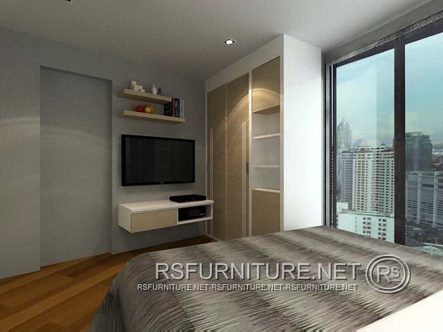 คอนโด Bangkok Horizon ตกแต่งภายใน บิวท์อิน ห้องนอน ห้องนั่งเล่น 12