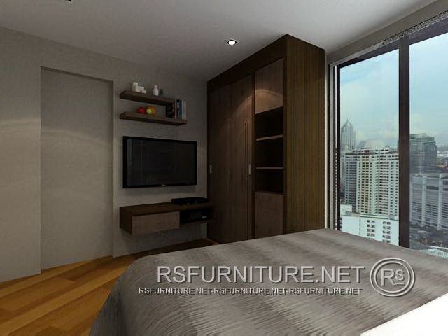 คอนโด Bangkok Horizon ตกแต่งภายใน บิวท์อิน ห้องนอน ห้องนั่งเล่น 14
