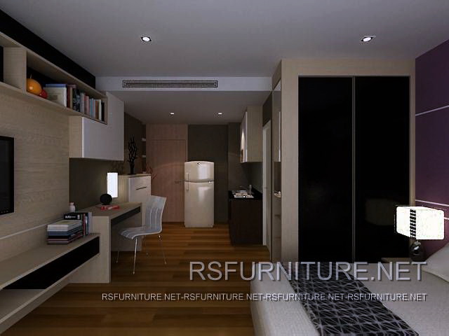 คอนโดโนเบิล ตกแต่งภายใน บิวท์อิน ห้องนอน ห้องนั่งเล่น 1