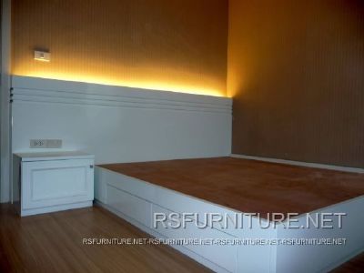 คอนโด Mayfair ตกแต่งภายใน สีขาว บิ้วอิน ห้องนอน ห้องนั่งเล่น 19