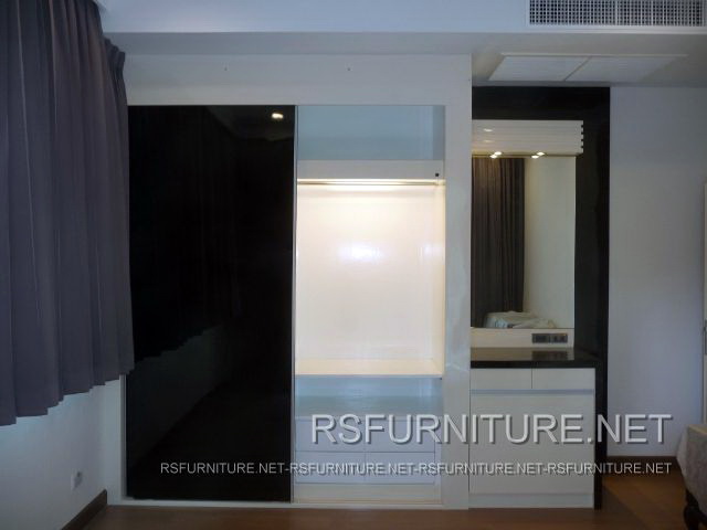คอนโด ศุภาลัยเอลีท วิลล่าราชเทวี ตกแต่งภายใน บิวท์อิน ห้องนอน ห้องนั่งเล่น 11