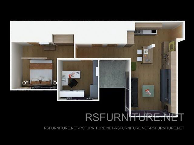 คอนโด เดอะบรีส ตกแต่งภายใน บิ้วอิน ห้องนอน ห้องนั่งเล่น 1