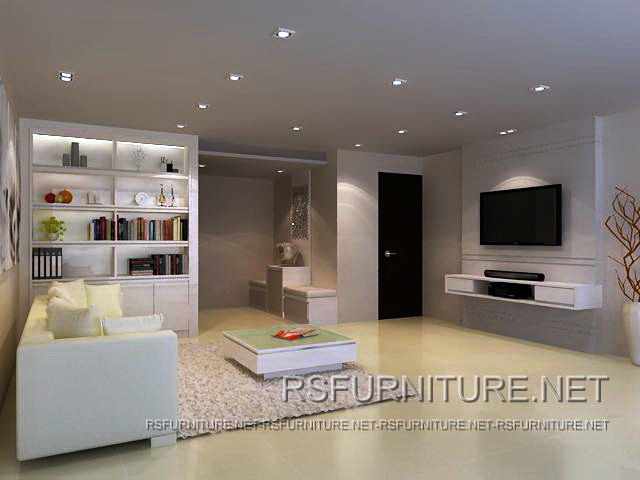 คอนโด เดอะซิกเนเจอร์ เรสซิเดนซ์ ตกแต่งภายใน บิวท์อิน ห้องนอน ห้องนั่งเล่น 1