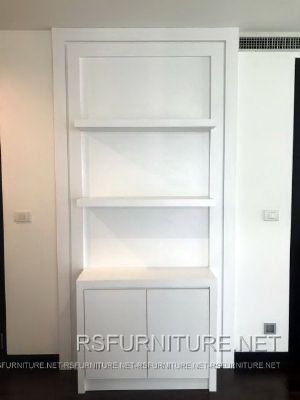 คอนโด เดอะซิกเนเจอร์ เรสซิเดนซ์ ตกแต่งภายใน บิวท์อิน ห้องนอน ห้องนั่งเล่น 13