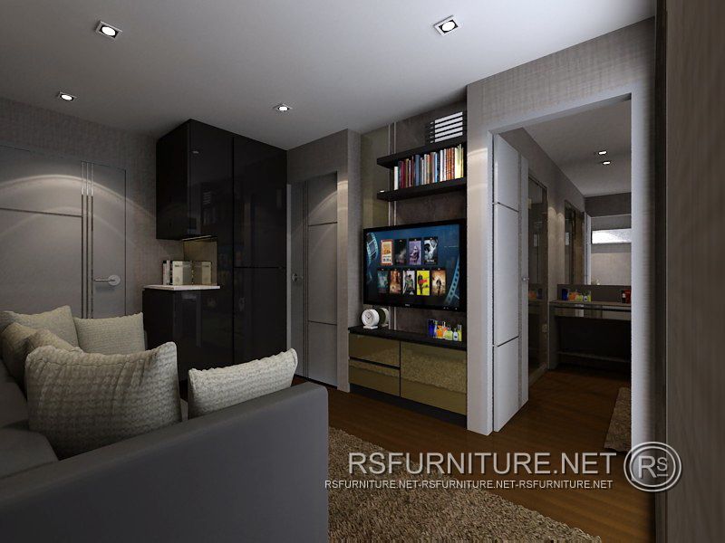 Parkland Phetkasem 56 ตกแต่งภายใน บิ้วอิน คอนโด ห้องนอน ห้องนั่งเล่น 4