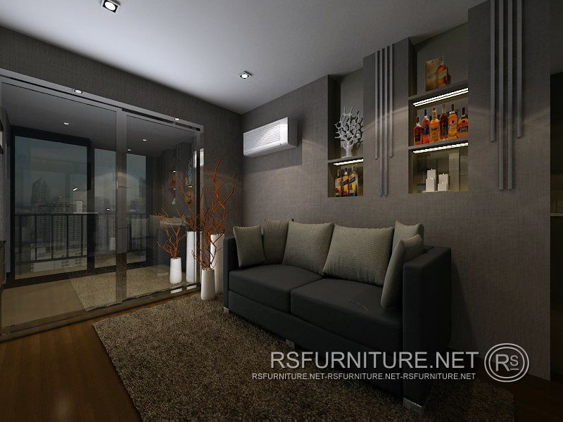 Parkland Phetkasem 56 ตกแต่งภายใน บิ้วอิน คอนโด ห้องนอน ห้องนั่งเล่น 5