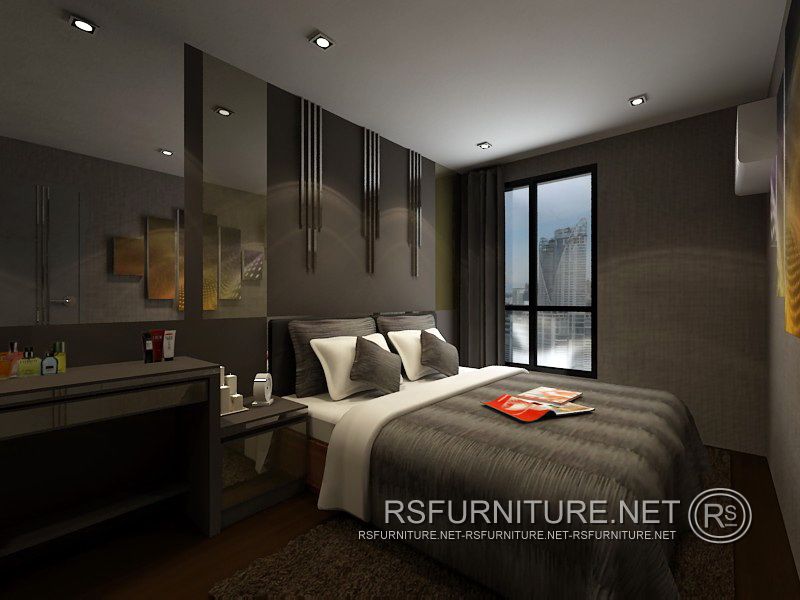 Parkland Phetkasem 56 ตกแต่งภายใน บิ้วอิน คอนโด ห้องนอน ห้องนั่งเล่น 7