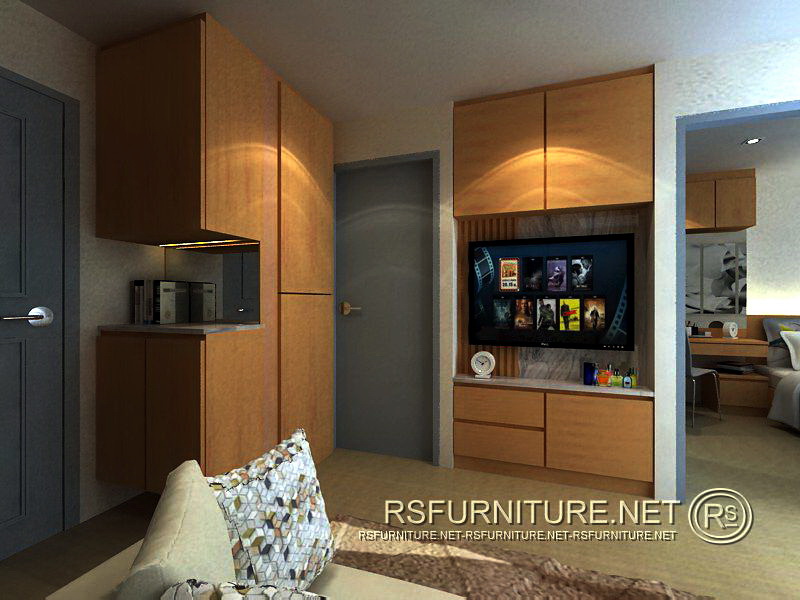 Parkland Phetkasem 56 ตกแต่งภายใน บิ้วอิน คอนโด ห้องนอน ห้องนั่งเล่น 11