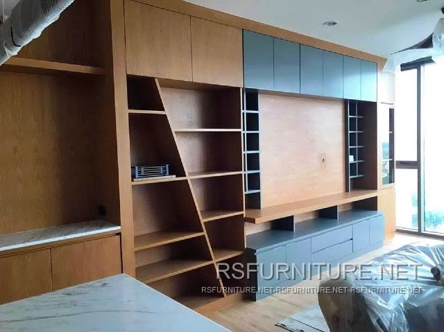 คอนโด เดอะบรีส ตกแต่งภายใน บิ้วอิน ห้องนอน ห้องนั่งเล่น 13