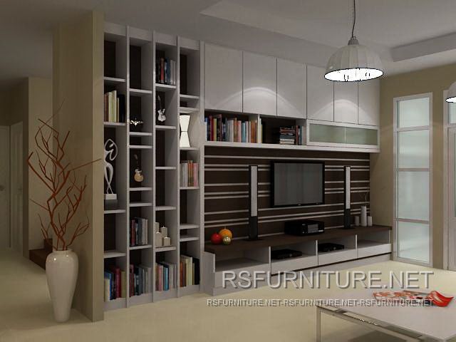 หมู่บ้านผกามาศ ตกแต่งภายใน บิวท์อินตู้ทีวี เฟอร์นิเจอร์ 1