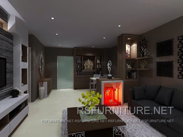 หมู่บ้าน มัณฑนา เดอะทรัสต์ทาวน์ กรีนิช ตกแต่งภายใน บิ้วอิน ตู้ทีวี ตู้โชว์ ตู้เสื้อผ้า โต๊ะเครื่องแป้ง 2