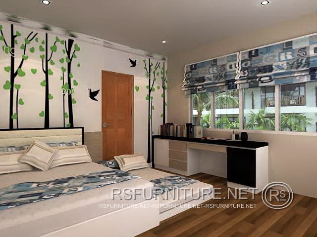 บ้านเดี่ยว ตกแต่งภายใน บิวท์อิน ตู้ทีวี ตู้เสื้อผ้า ตู้โชว์ เฟอร์นิเจอร์ บานเฟี้ยม 48