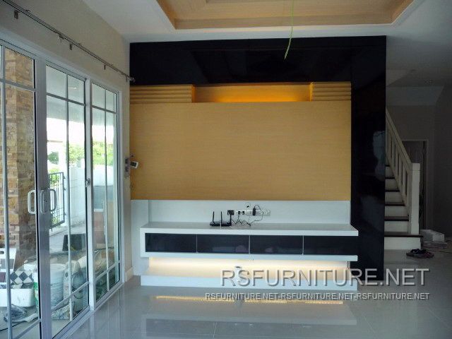 บ้านเดี่ยว ตกแต่งภายใน บิวท์อิน ตู้ทีวี ตู้เสื้อผ้า ตู้โชว์ เฟอร์นิเจอร์ ตู้พระ 8