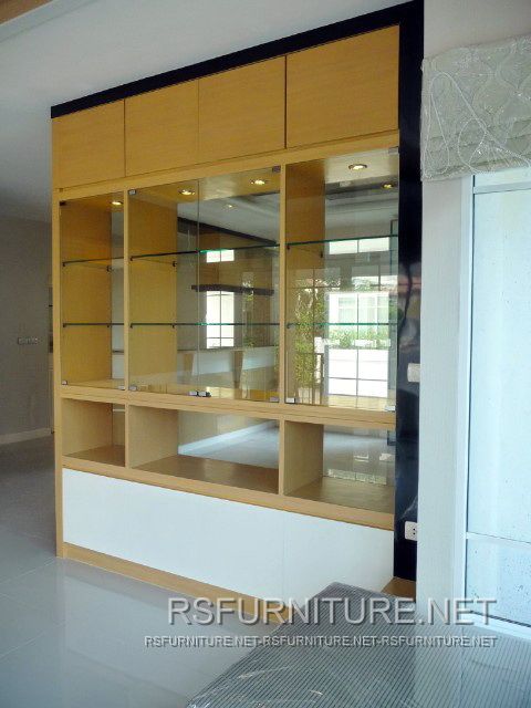 บ้านเดี่ยว ตกแต่งภายใน บิวท์อิน ตู้ทีวี ตู้เสื้อผ้า ตู้โชว์ เฟอร์นิเจอร์ ตู้พระ 11