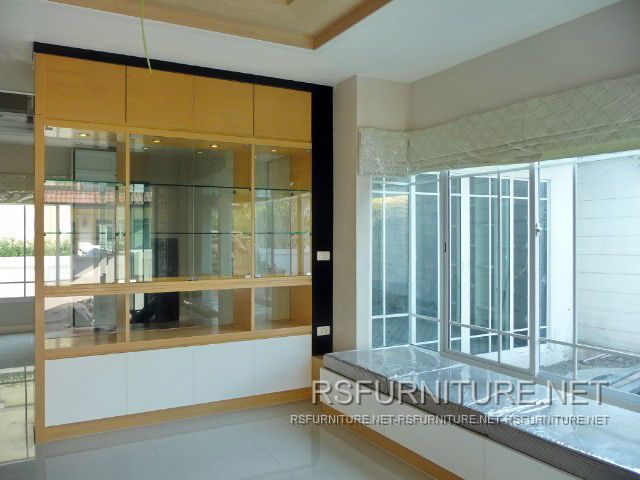 บ้านเดี่ยว ตกแต่งภายใน บิวท์อิน ตู้ทีวี ตู้เสื้อผ้า ตู้โชว์ เฟอร์นิเจอร์ ตู้พระ 12