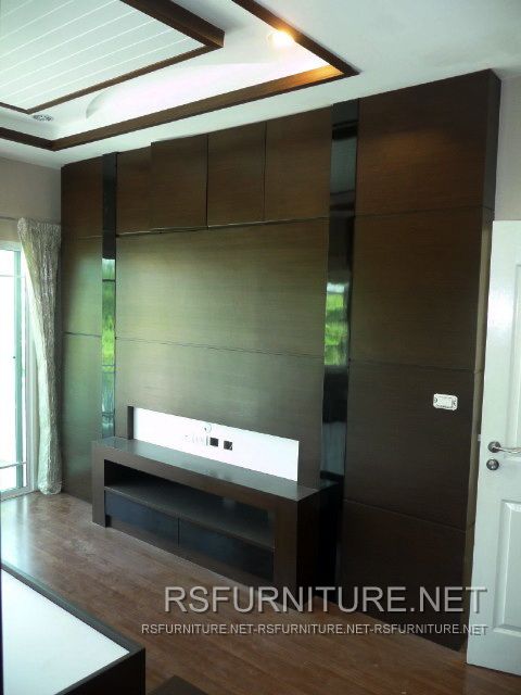 บ้านเดี่ยว ตกแต่งภายใน บิวท์อิน ตู้ทีวี ตู้เสื้อผ้า ตู้โชว์ เฟอร์นิเจอร์ ตู้พระ 34