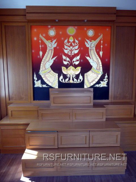 บ้านเดี่ยว ตกแต่งภายใน บิวท์อิน ตู้ทีวี ตู้เสื้อผ้า ตู้โชว์ เฟอร์นิเจอร์ ตู้พระ 39