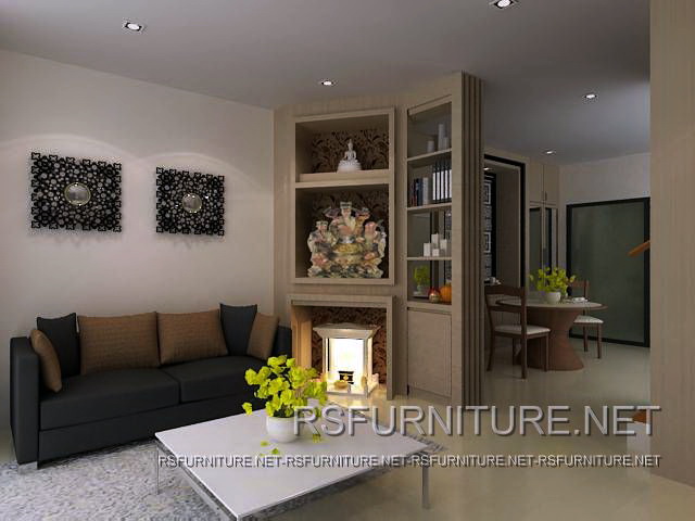 ทาว์นโฮมบ้านกลางเมือง ตกแต่งภายใน บิวท์อิน ห้องนอน ห้องนั่งเล่น ห้องพระ ห้องดูหนัง 1