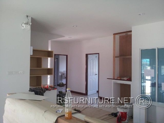 บ้านเดี่ยวบางบัวทอง ตกแต่งภายใน บิวท์อิน ห้องนอน ห้องนั่งเล่น ห้องพระ ห้องดูหนัง 8