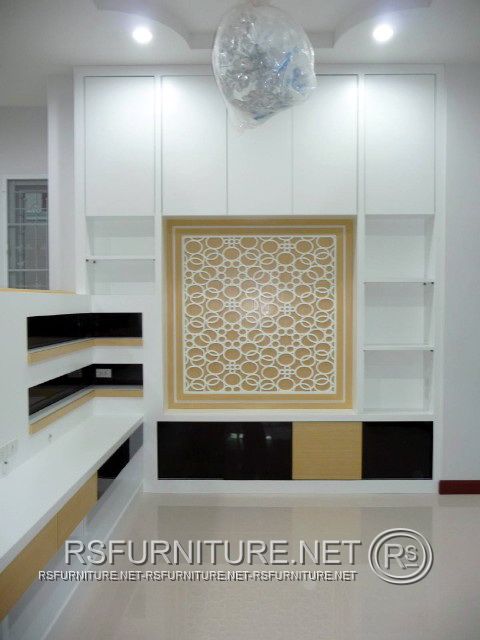 บ้านเดี่ยวบางบัวทอง ตกแต่งภายใน บิวท์อิน ห้องนอน ห้องนั่งเล่น ห้องพระ ห้องดูหนัง 13