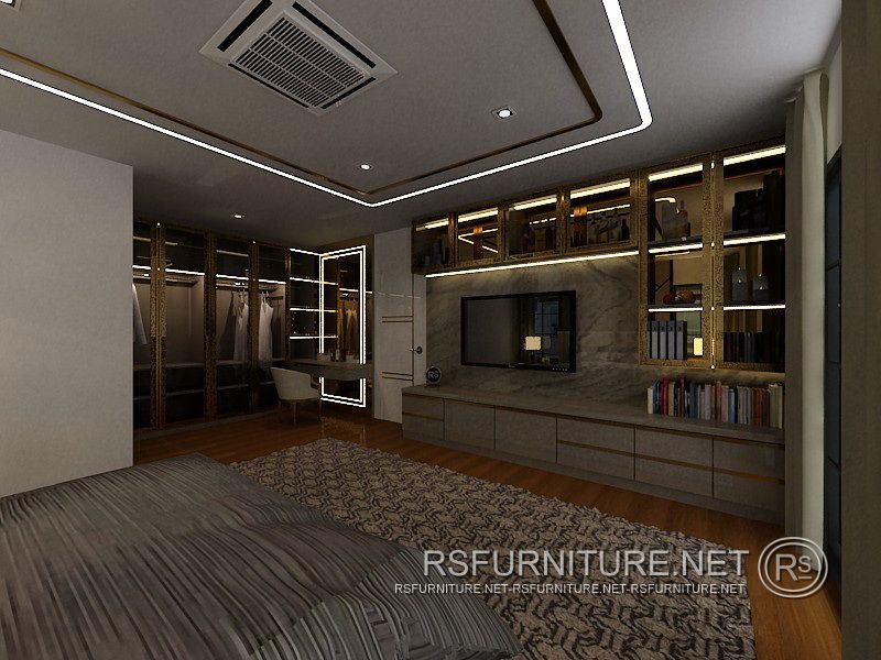 บ้านเดี่ยว เศรษฐสิริ ตกแต่งภายใน บิวท์อิน ห้องนอน ห้องรับแขก ห้องทำงาน ห้องดูหนัง ห้องพระ 12