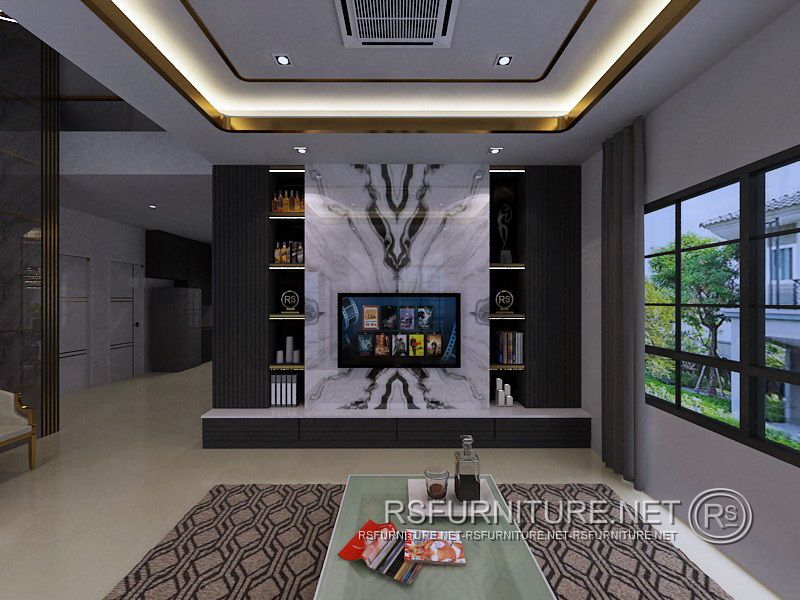 บ้านเดี่ยว เศรษฐสิริ ตกแต่งภายใน บิวท์อิน ห้องนอน ห้องรับแขก ห้องทำงาน ห้องดูหนัง ห้องพระ 5