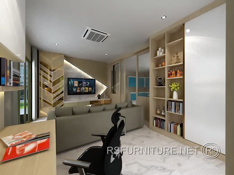 บ้านเดี่ยว บางกอกบูเลอวาร์ด ตกแต่งภายใน บิวท์อิน ห้องนอน ห้องรับแขก ห้องทำงาน ห้องนั่งเล่น 1