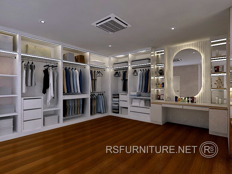บ้านเดี่ยว บางกอกบูเลอวาร์ด ตกแต่งภายใน บิวท์อิน ห้องนอน ตู้เสื้อผ้า โต๊ะเครื่องแป้ง 7