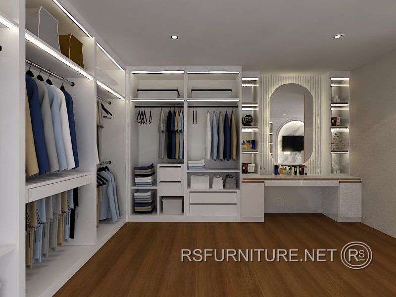 บ้านเดี่ยว บางกอกบูเลอวาร์ด ตกแต่งภายใน บิวท์อิน ห้องนอน ตู้เสื้อผ้า โต๊ะเครื่องแป้ง 8