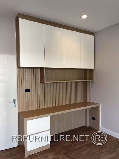 บ้านเดี่ยว บางกอกบูเลอวาร์ด ตกแต่งภายใน บิวท์อิน ห้องทำงาน โต๊ะทำงาน 1