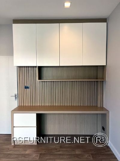 บ้านเดี่ยว บางกอกบูเลอวาร์ด ตกแต่งภายใน บิวท์อิน ห้องทำงาน โต๊ะทำงาน 2