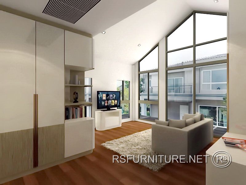 บ้านเดี่ยว บางกอกบูเลอวาร์ด2 ตกแต่งภายใน บิ้วท์อิน ห้องนอน ห้องรับแขก ห้องทำงาน ห้องนั่งเล่น 1