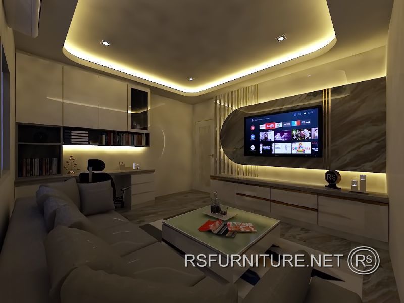 บ้านเดี่ยว พฤกษ์ลดา2 ตกแต่งภายใน บิ้วท์อิน ห้องคาราโอเกะ ห้องนั่งเล่น 4