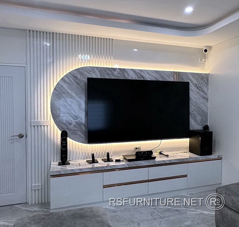 บ้านเดี่ยว พฤกษ์ลดา2 ตกแต่งภายใน บิ้วท์อิน ห้องคาราโอเกะ ห้องนั่งเล่น 7