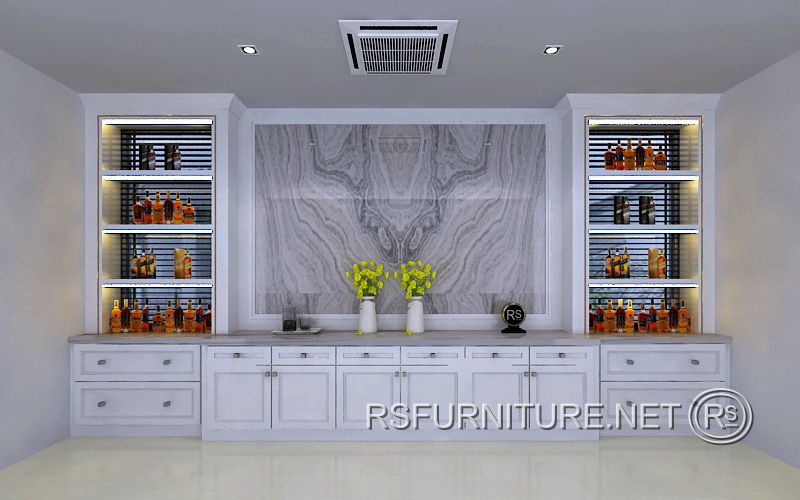 บ้านเดี่ยว นันทวัน ตกแต่งภายใน บิวอิน ตู้โชว์เหล้า ตู้ไวน์ 1
