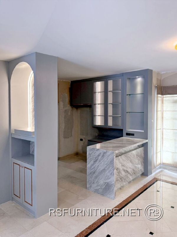 บ้านเดี่ยว นันทวัน ตกแต่งภายใน บิวอิน ตู้ครัว เคาน์เตอร์บาร์เหล้า 5