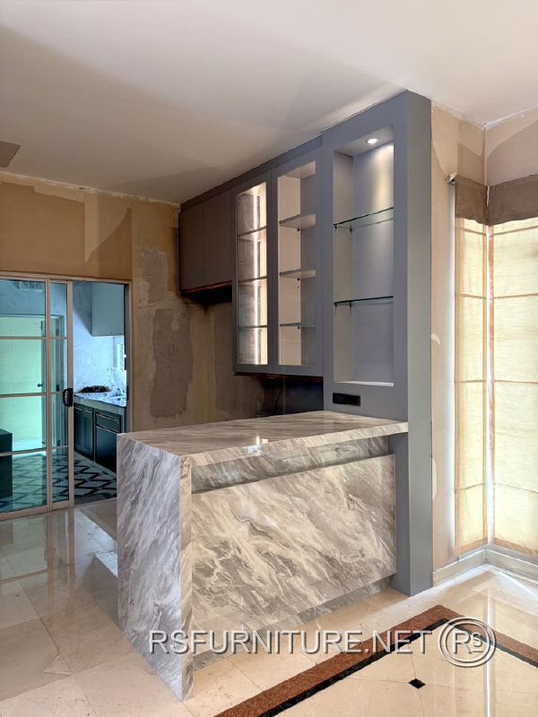 บ้านเดี่ยว นันทวัน ตกแต่งภายใน บิวอิน ตู้ครัว เคาน์เตอร์บาร์เหล้า 6