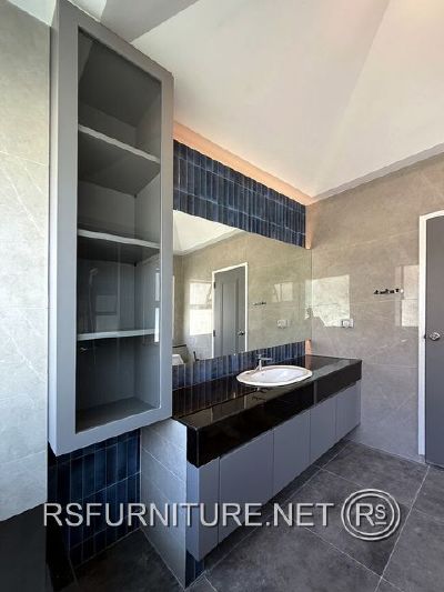 บ้านเดี่ยว นันทวัน ตกแต่งภายใน บิวอิน ตู้และกระจกห้องน้ำ 1