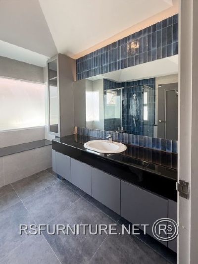 บ้านเดี่ยว นันทวัน ตกแต่งภายใน บิวอิน ตู้และกระจกห้องน้ำ 2