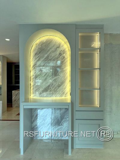 บ้านเดี่ยว นันทวัน ตกแต่งภายใน บิวอิน ตู้ตั้งประธาน(ตู้เจ้าที่) ตู้ทีวี ตู้ครัว เคาน์เตอร์บาร์ 5