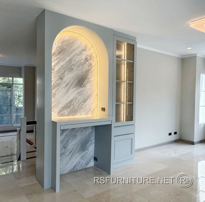 บ้านเดี่ยว นันทวัน ตกแต่งภายใน บิวอิน ตู้ตั้งประธาน(ตู้เจ้าที่) ตู้ทีวี ตู้ครัว เคาน์เตอร์บาร์ 4