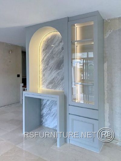 บ้านเดี่ยว นันทวัน ตกแต่งภายใน บิวอิน ตู้ตั้งประธาน(ตู้เจ้าที่) ตู้ทีวี ตู้ครัว เคาน์เตอร์บาร์ 6