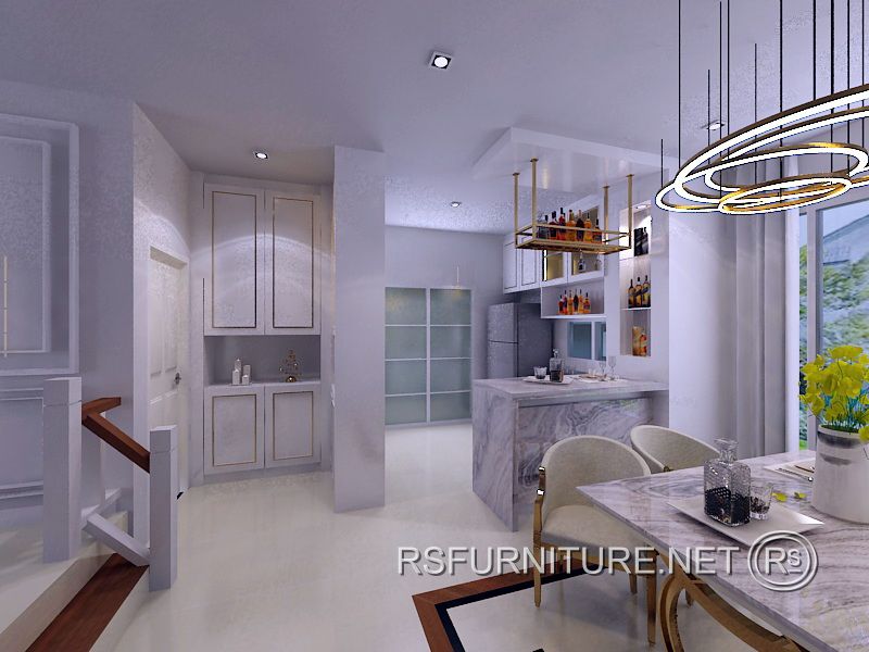 บ้านเดี่ยว นันทวัน ตกแต่งภายใน บิวอิน ตู้ตั้งประธาน(ตู้เจ้าที่) ตู้ทีวี ตู้ครัว เคาน์เตอร์บาร์ 13